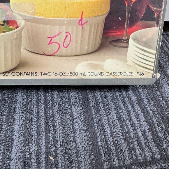 Corning Ware French White F-16 Set | Vintage 1980s | Two 16oz Round Casserole Di - Picture 2 of 4